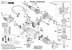 Bosch 3 601 C88 108 Gws 7-115 Angle Grinder 230 V / Eu Spare Parts